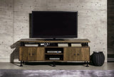 Ensata II - TV Stand - Rustic Oak / Black - Furniture Home Direct