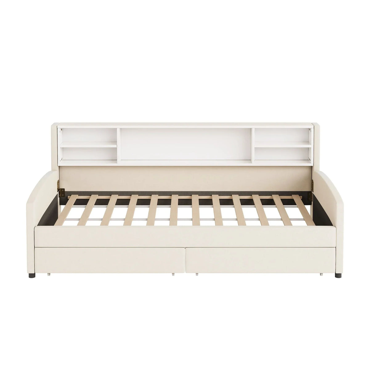Luxurious Upholstered Platform Bed With Storage Drawers - Furniture Home Direct