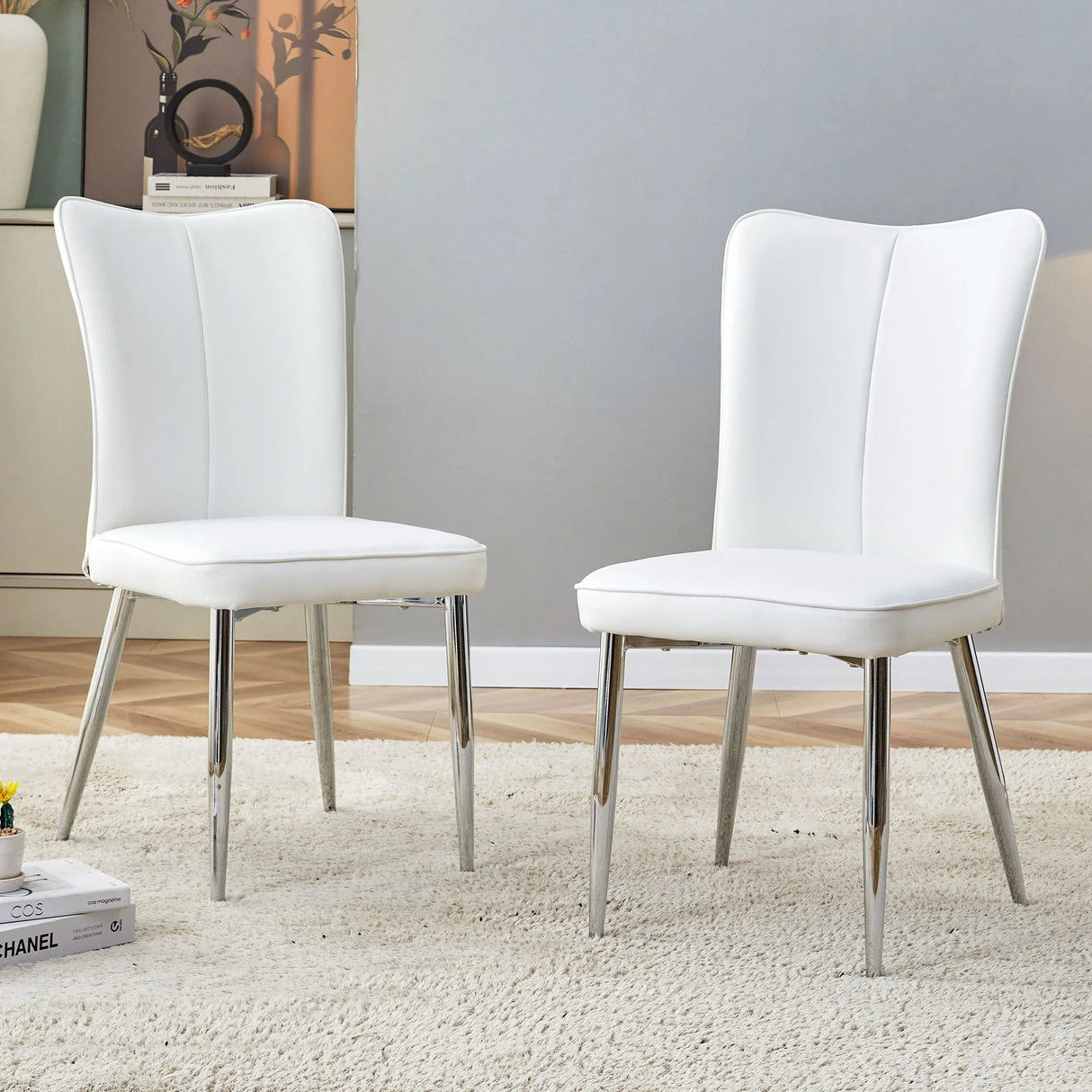 Modern Minimalist Dining Chairs With Metal Legs - Furniture Home Direct