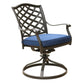 Outdoor Patio Aluminum Swivel Rocker Dining Chair With Cushion (Set of 2) - Furniture Home Direct