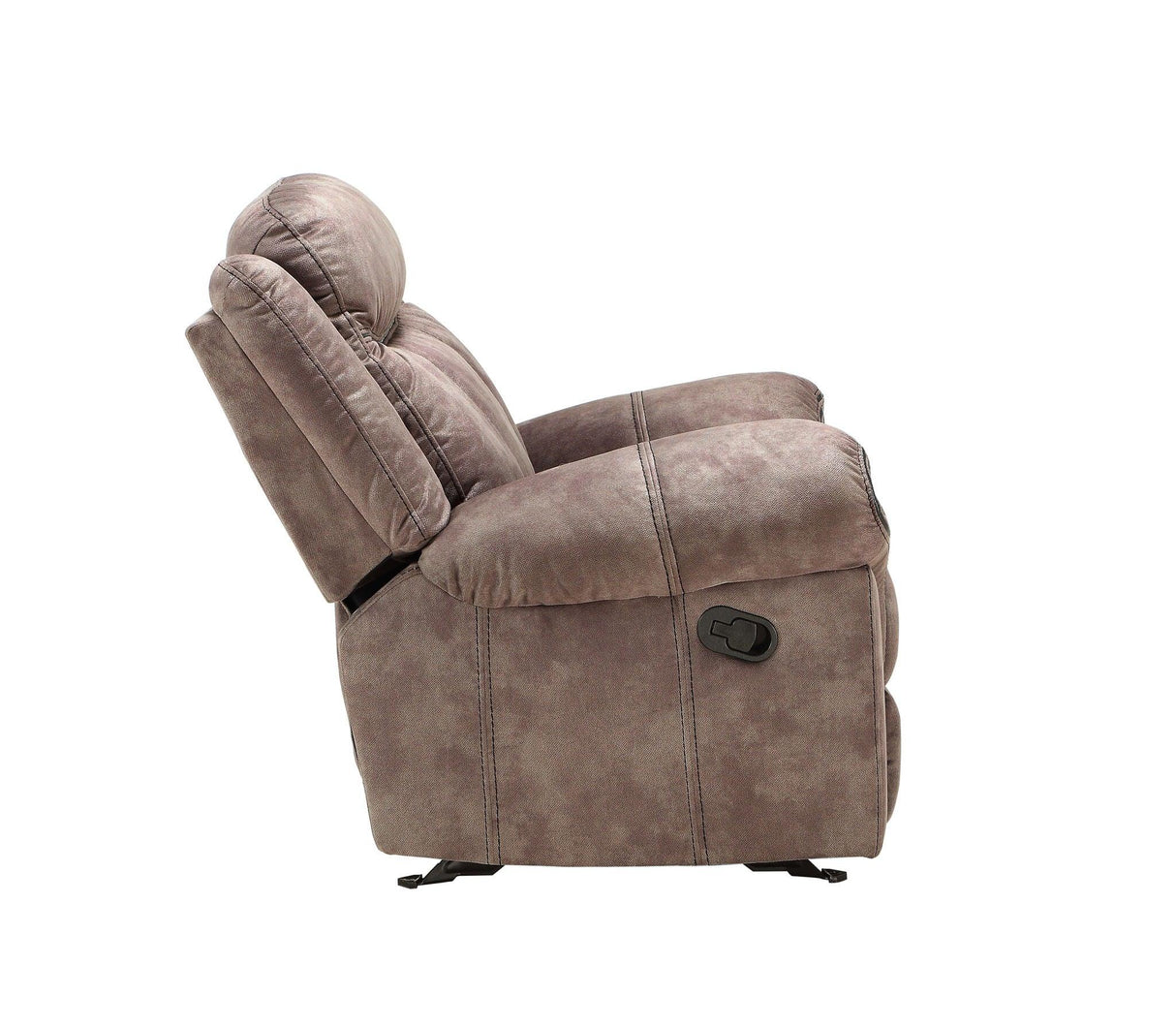 Zubaida - Two Tone Velvet Recliner Loveseat With USB Port Console - Furniture Home Direct