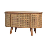 Larrisa - Rounded Lid Up Blanket Box - Oak - Furniture Home Direct