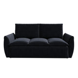 Pull Out Sofa Bed, 3 Seat Convertible Sleeper Sofa With 2 In 1 Pillow And Blanket Set - Furniture Home Direct