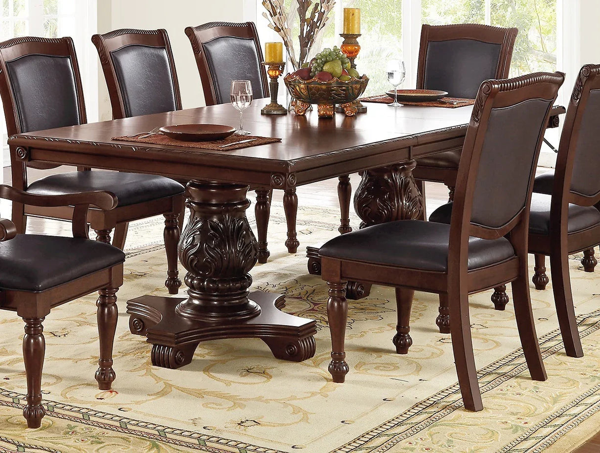 9 Pc Majestic Dining Room Set With Leaf, 2 Arm Chairs And 6 Side Chairs - Furniture Home Direct