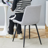 Dining Chair Set Modern Light Upholstered Fabric Chairs Gray - Furniture Home Direct