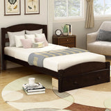 Platform Bed Frame With Storage Drawer And Wood Slat Support No Box Spring Needed - Furniture Home Direct