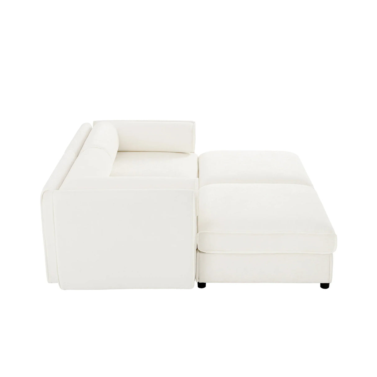 Chenille Loveseat with 2 Ottomans - Furniture Home Direct