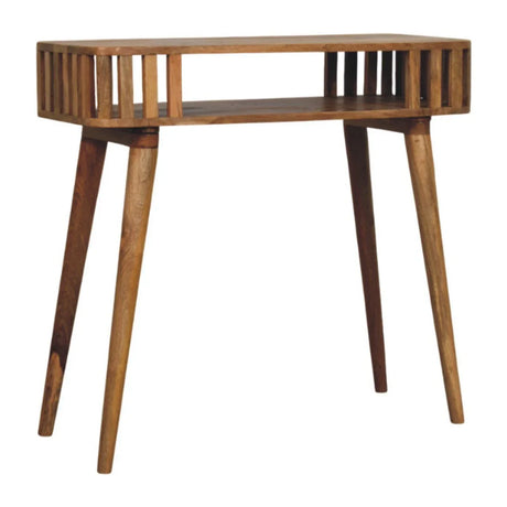 Slatted Console - Light Brown - Furniture Home Direct
