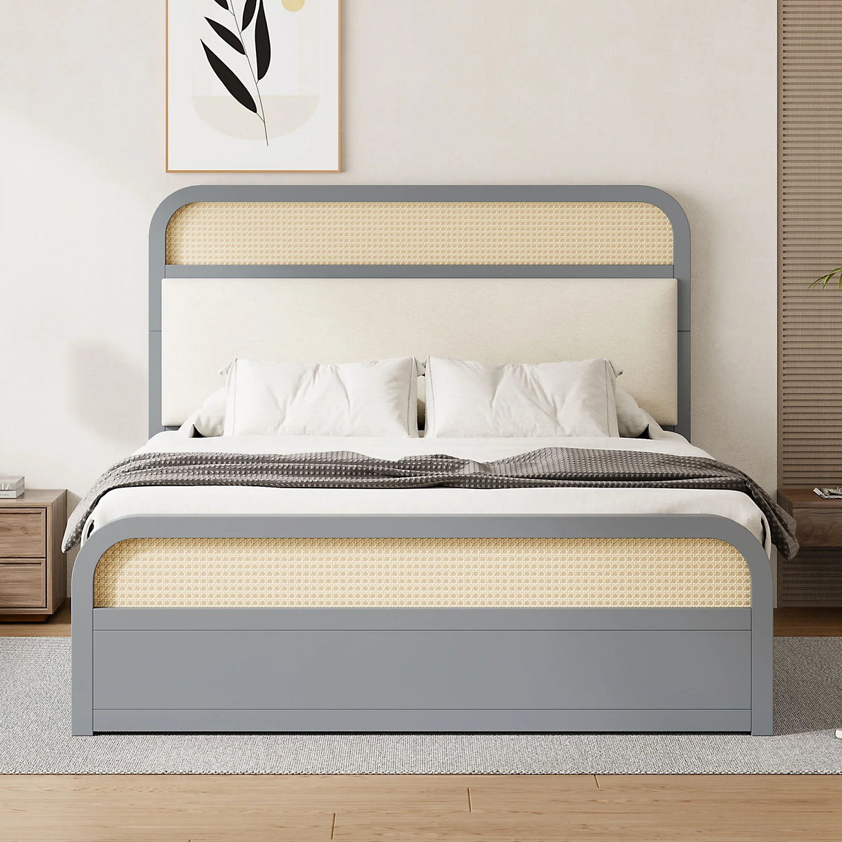 Platform Bed With Trundle And 2 Drawers - Furniture Home Direct