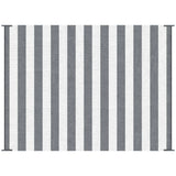 Outsunny - Reversible Outdoor Rug, 9' x 12' Waterproof Plastic Straw Floor Mat, Portable Rv Camping Carpet With Carry Bag, Large Floor Mat For Backyard, Deck, Picnic, Beach - Gray & White Striped - Furniture Home Direct