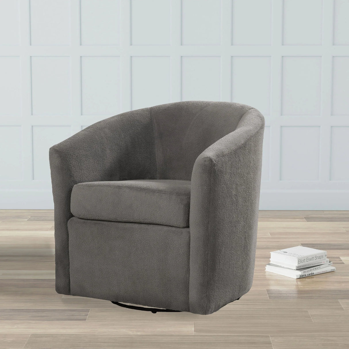 Oaklynn - Barrel Style Swivel Accent Chair - Furniture Home Direct
