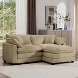 Modern Oversized Modular Cushion Sofa With Ottoman, Low Back, Deep Seating Sofa Set - Furniture Home Direct