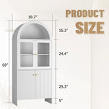 Modern Tech Inspired Dome Cabinet With LED Lighting - Furniture Home Direct