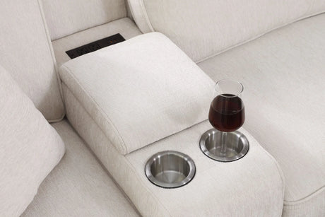 Rene - Sectional Sofa With Ottoman - Beige - Furniture Home Direct