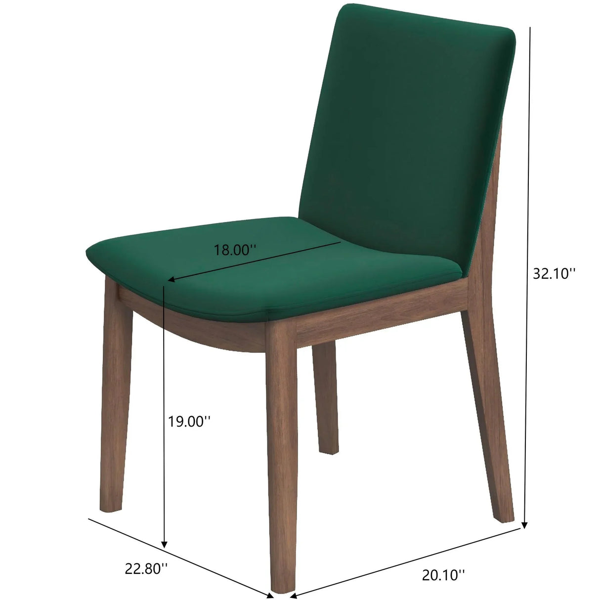 Laura - Mid-Century Modern Solid Wood Dining Chair (Set of 2) - Furniture Home Direct
