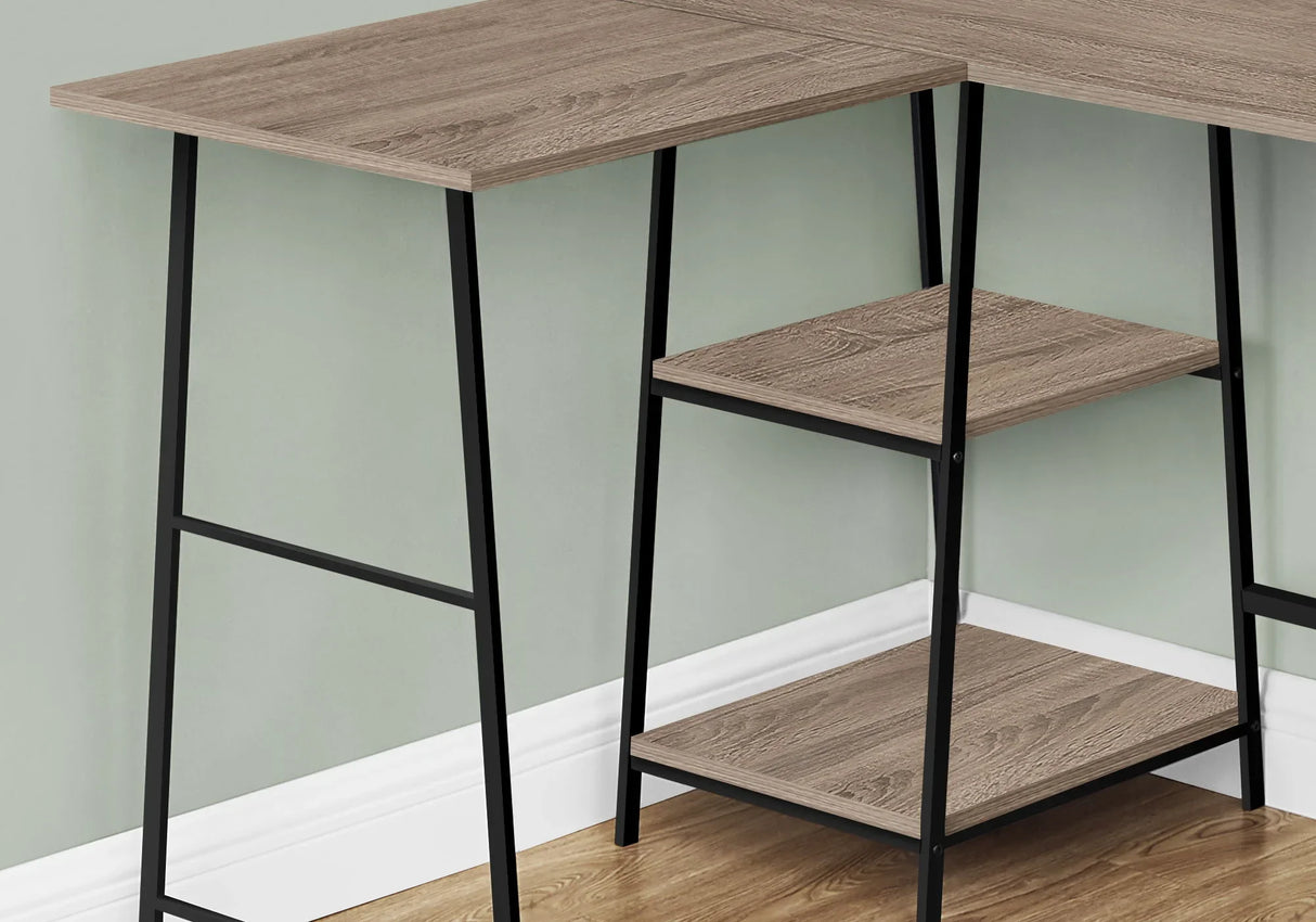 Computer Desk, Home Office, Corner, Storage Shelves, L Shape, Work, Laptop, Contemporary, Modern - Furniture Home Direct