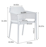 3 Piece Plastic Arm Chair Bistro Grs Premium Ocean Plastic - Furniture Home Direct