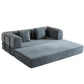 Convertible Sleeper Sofa Bed With Cylindrical Pillow, With Fixed Shape Frame - Furniture Home Direct