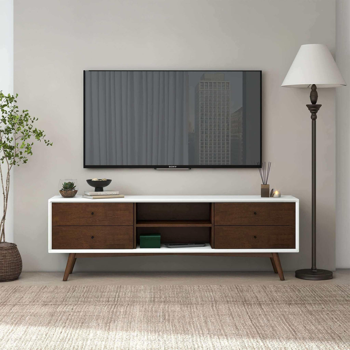 Caroline - Modern TV Stand Up To 72" - Furniture Home Direct