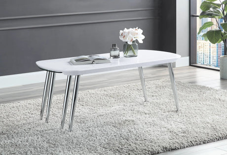 Patina - Coffee Table - White / Chrome - Furniture Home Direct