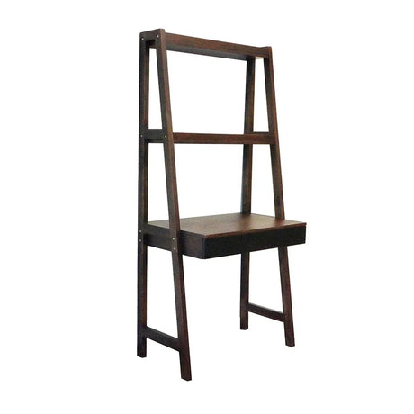 Ladder Desk, Ladder Style Display Shelf - Natural Wood / Brown - Furniture Home Direct
