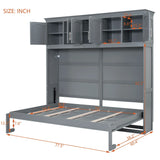 Murphy Modern Bed With Top Cabinets For Space Saving And Comfort