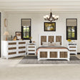 Bedroom Set Full Size Bed Dresser Nightstands Wood White - Furniture Home Direct