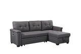 Nathan - Reversible Sleeper Sectional Sofa With Storage Chaise, USB Charging Ports And Pocket - Furniture Home Direct