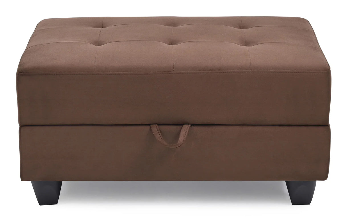 Stylish Storage Contemporary Ottoman - Furniture Home Direct