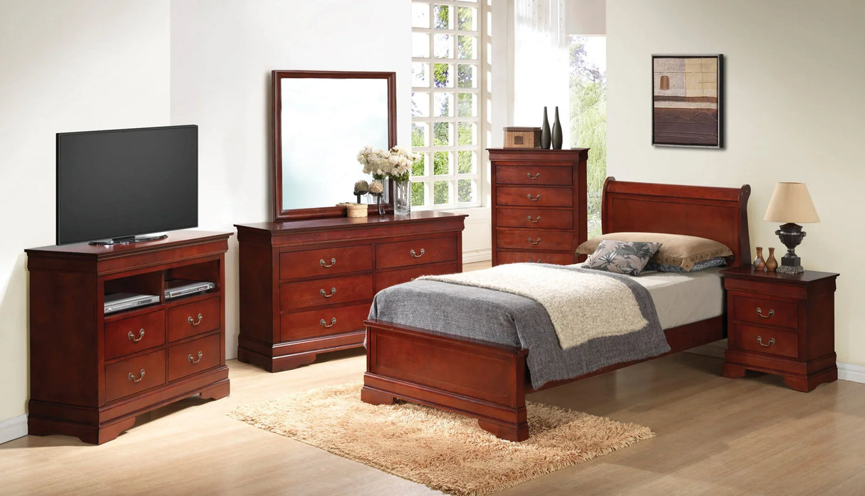 Sleigh Bed With Low Footboard - Furniture Home Direct