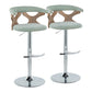 Gardenia - Contemporary Adjustable Barstool With Swivel / Rounded T Footrest (Set of 2) - Furniture Home Direct