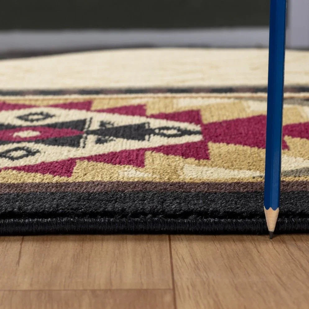 Tribes - 5'3" X 7'3" Polypropylene, Southwest Area Rug - Cream - Furniture Home Direct
