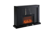 Drisana - Mirrored Fireplace - Black - Furniture Home Direct