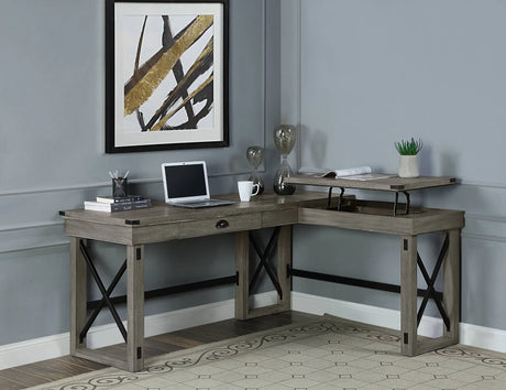 Talmar - Marble Top Weathered Writing Desk With Lift Top - Furniture Home Direct