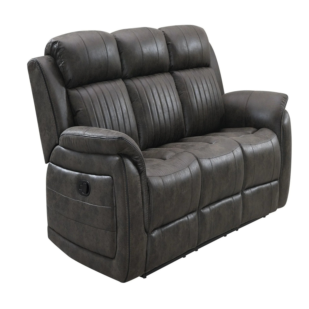 Steban - Reclining Sofa - Gray - Furniture Home Direct