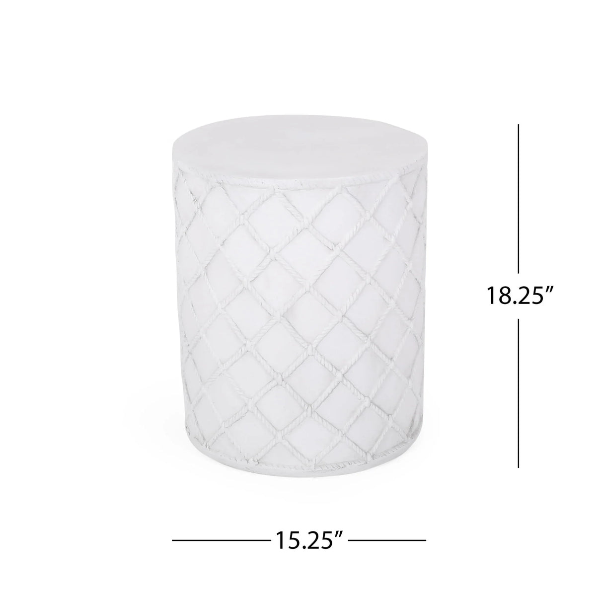 End Table, Outdoor - Antique White