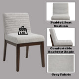 Edwyn - Linen Side Chair (Set of 2) - Gray - Furniture Home Direct