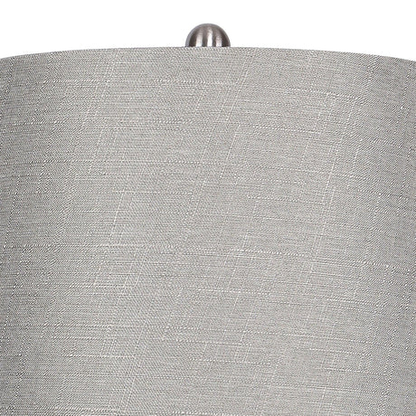 Ashland - Contemporary Table Lamp (Set of 2) - Nickel / Light Gray - Furniture Home Direct