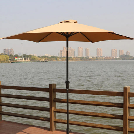 9' Pole Umbrella With Carry Bag - Taupe - Furniture Home Direct