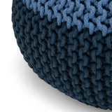 Nikki - Handcrafted Hand Knit Round Pouf - Furniture Home Direct