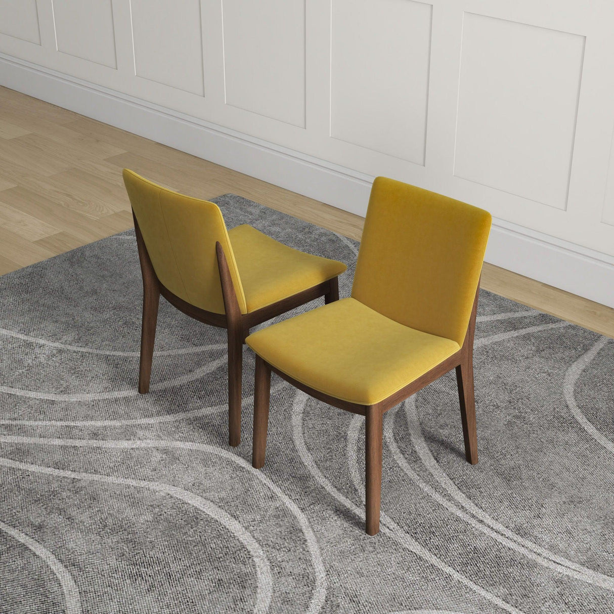 Laura - Mid-Century Modern Solid Wood Dining Chair (Set of 2) - Furniture Home Direct
