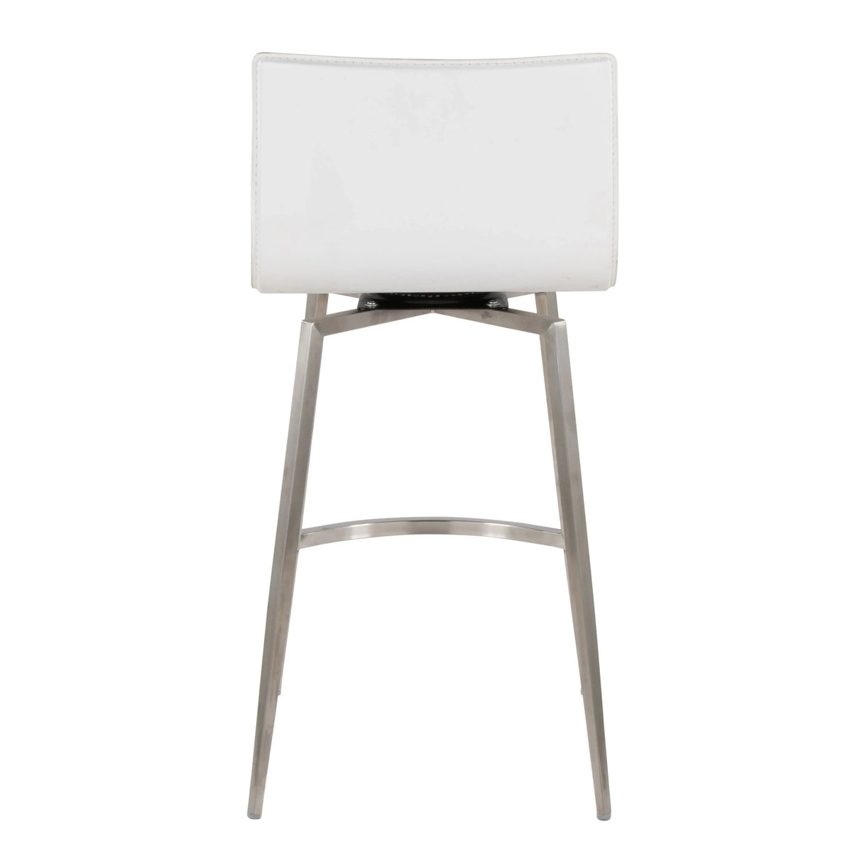Mara - Upholstered Contemporary Fixed Height Counter Stool With Swivel (Set of 2) - White - Furniture Home Direct