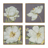 Botanical Wall Art Prints, Home Decor For Living Room Dining Room Bedroom Hallway (Set of 4) - Gray - Furniture Home Direct