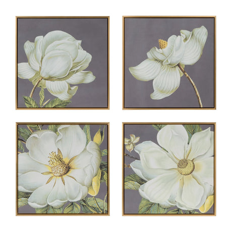 Botanical Wall Art Prints, Home Decor For Living Room Dining Room Bedroom Hallway (Set of 4) - Gray - Furniture Home Direct