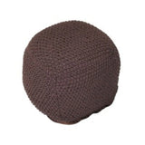 Semi Rounded Pouf, Cable Knitted, Perfect Seating - Furniture Home Direct