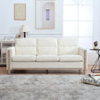 Comfortable Solid Wood Sofa with Soft Cushions - Beige - Furniture Home Direct