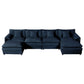 Modern Comfy Deep Seat Modular Sectional Sofa Cloud Couch With Ottoman - Furniture Home Direct