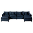 Modern Comfy Deep Seat Modular Sectional Sofa Cloud Couch With Ottoman - Furniture Home Direct