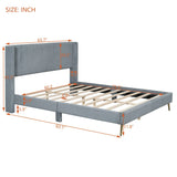 Platform Contemporary Bed With Legs And Upholstered Headboard - Furniture Home Direct