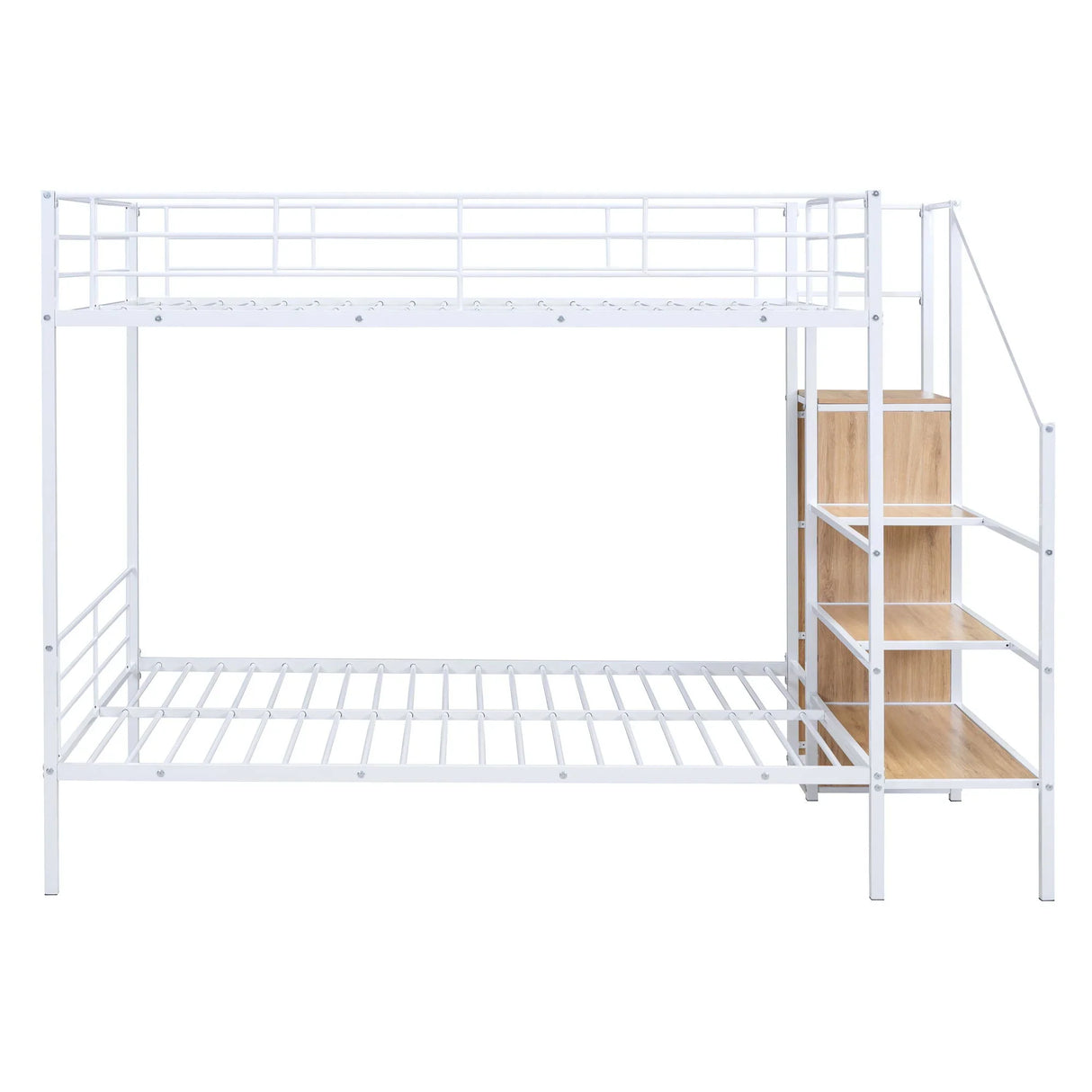 Bunk Bed With Lateral Storage Ladder And Wardrobe - Furniture Home Direct